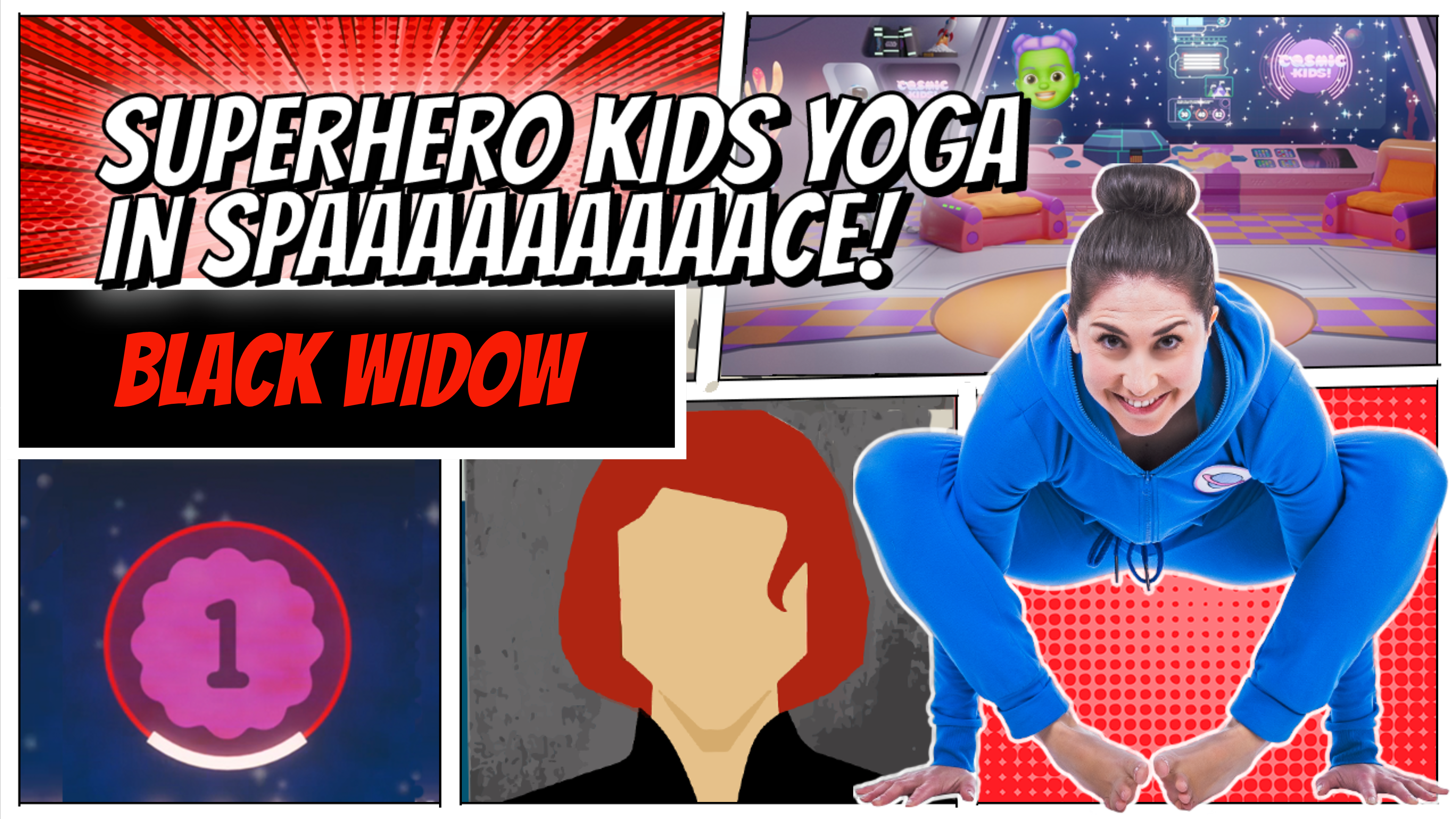 Black Widow | Superhero Kids Yoga in Space