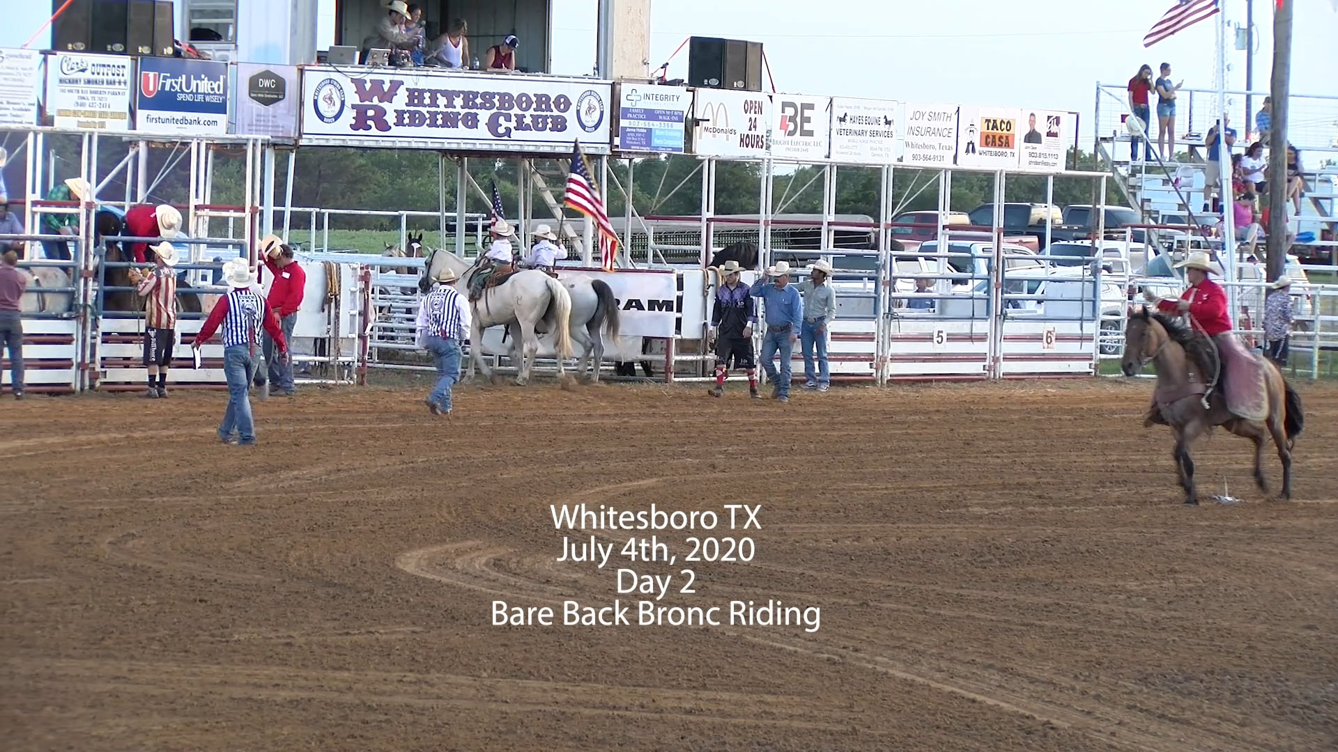 Whitesboro 070420 Bare Back Bronc Riding