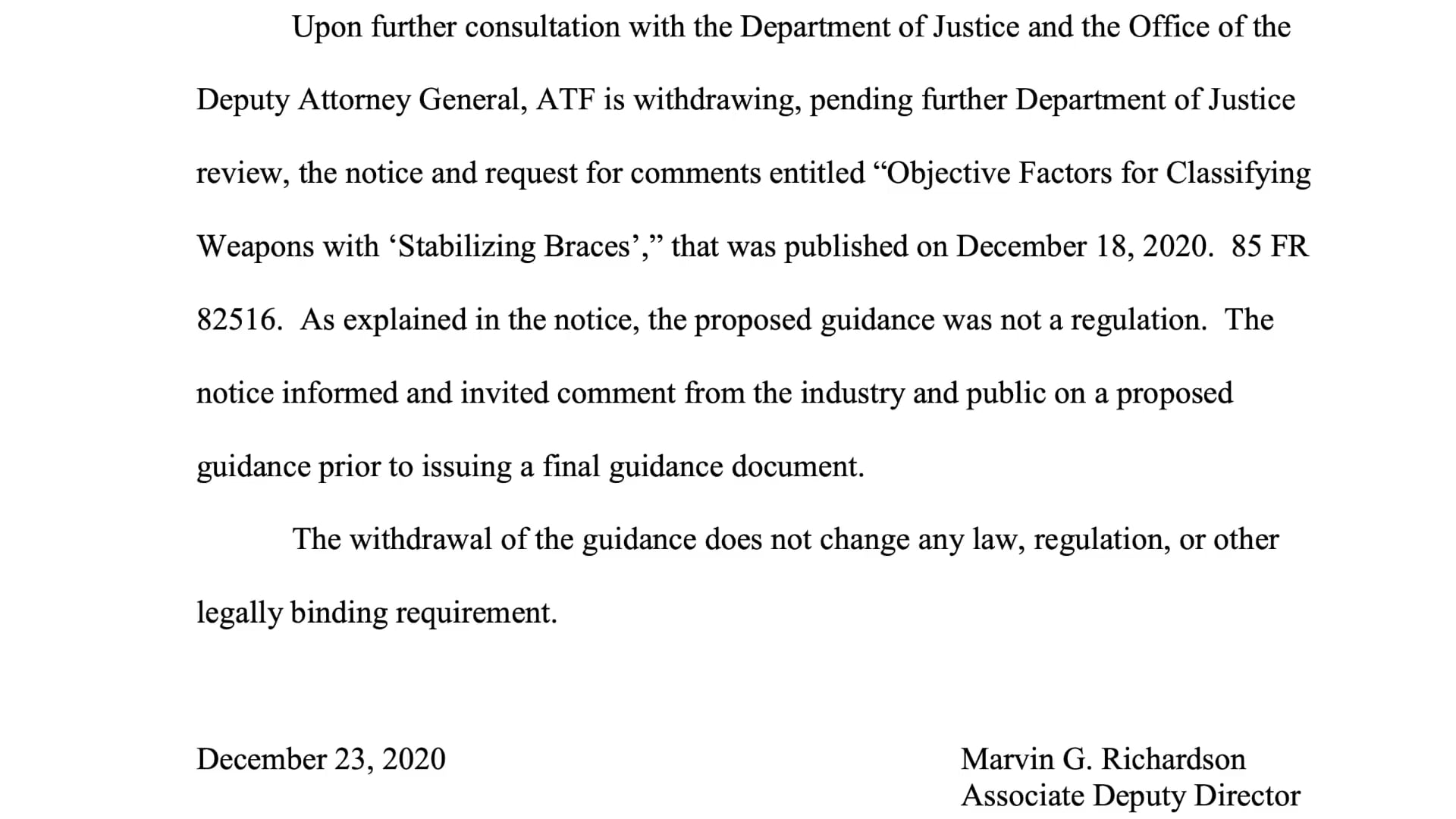 Breaking_ ATF Backs Down On Proposal To Reclassify Pistol Braces