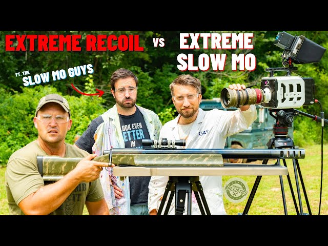 The Most Extreme Recoil vs Extreme Slow Mo ft. The Slow Mo Guys)