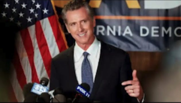 California Governor Gavin Newsom Defe...