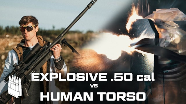 50 Cal Explosive Bullets vs Torso