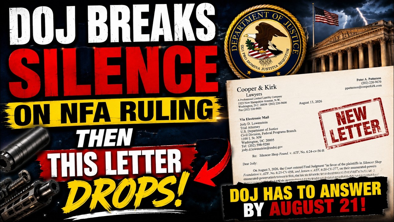 DOJ BREAKS SILENCE on NFA Ruling — Then THIS Letter Drops