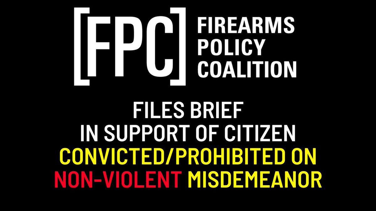 FPC Files Brief In Support of Citizen | Prohibited on Non-Violent Misdemeanor