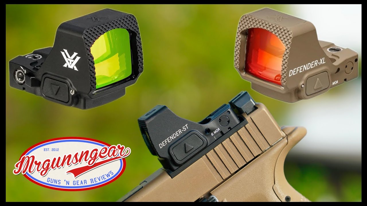 Vortex Defender XL & Defender ST Red & Green Dot Test & Review