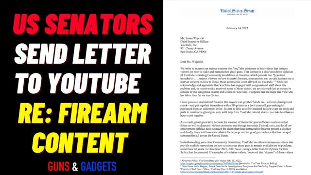 US Senators Send Letter To YouTube Ab...