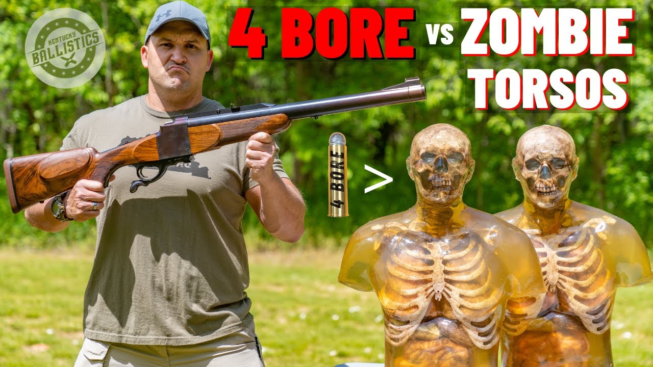 4 BORE Rifle Vs Zombie Torsos (The Biggest Rifle Ever !!!) - Kentucky ...