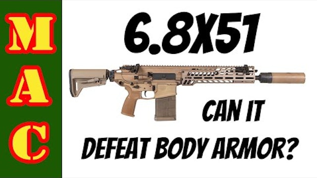 Can the new 6.8x51 in the M5 rifle defeat Level 4 SAPI plate? 