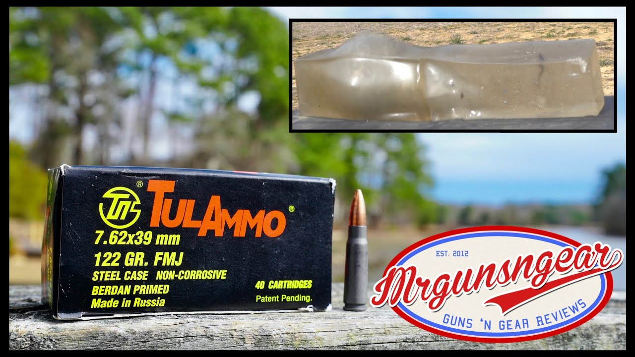 TulAmmo 7.62x39 FMJ Ballistic Gel Test