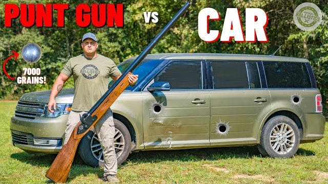 Punt Gun vs Car 🚘 (The Biggest Shotgu...