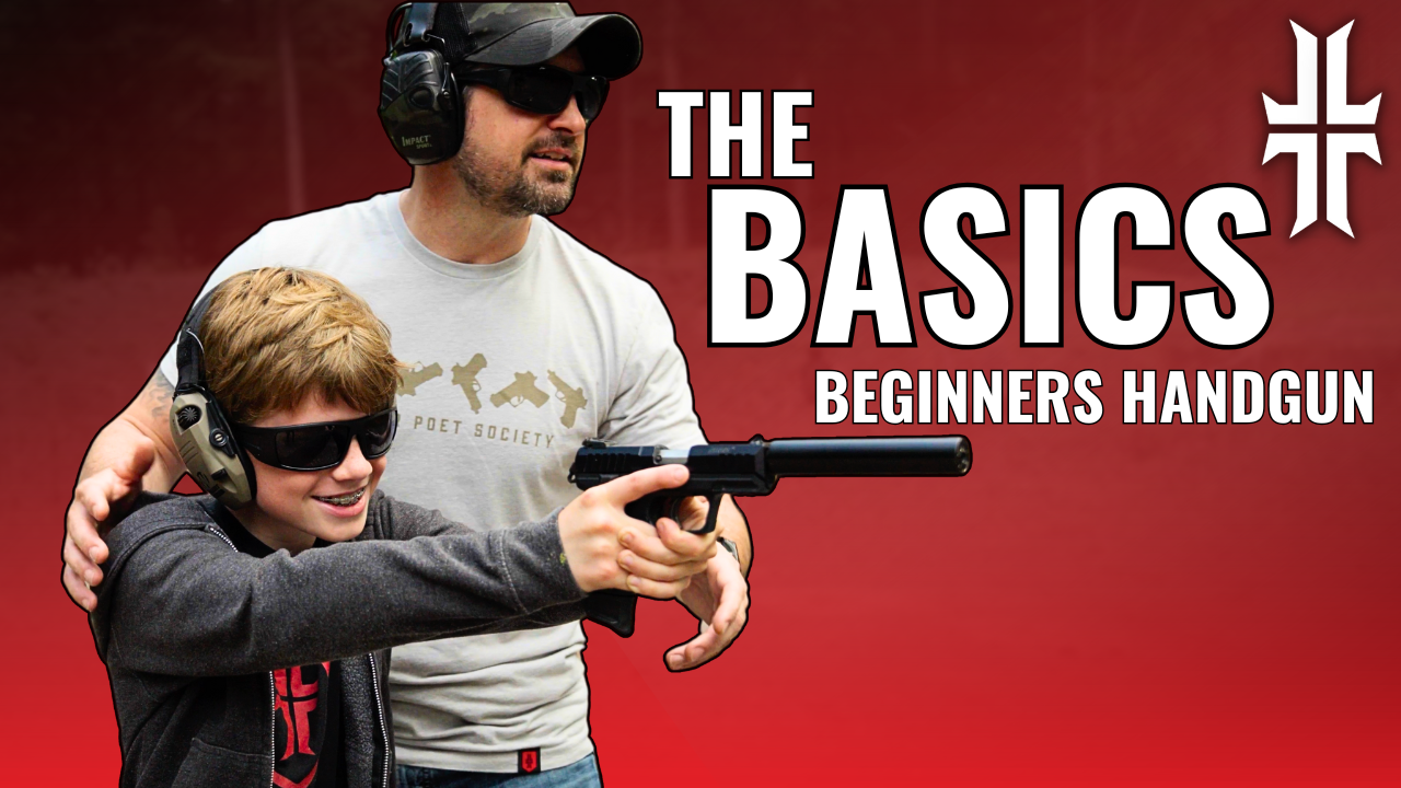 John Lovell Teaches His Son How To Shoot Handgun