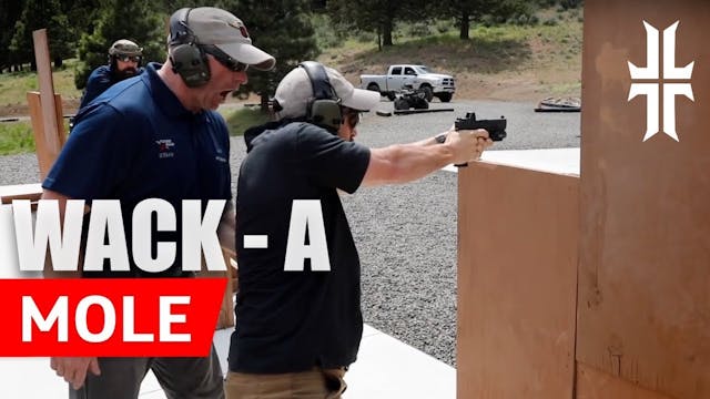John Shoots his 'whack-a-mole' Drill