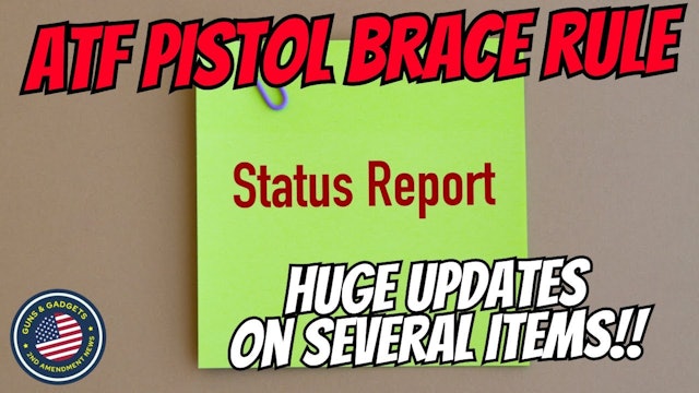STATUS REPORT_ Huge Updates Regarding ATF Pistol Brace Rule! Share This!