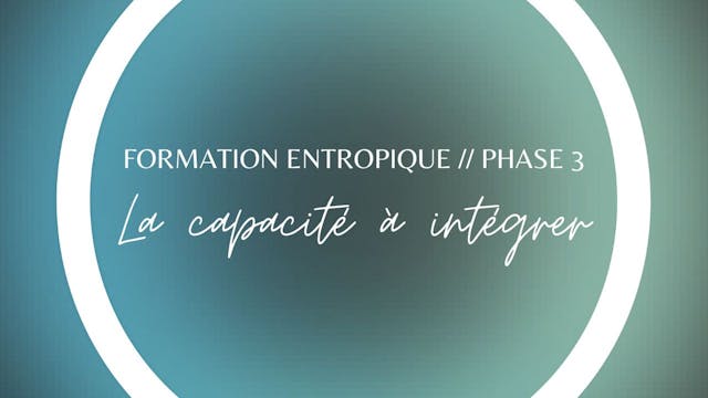 La capacité à intégrer // Phase 3
