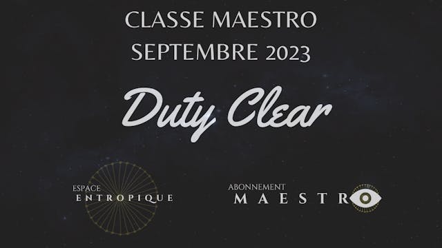 ''DUTY CLEAR'' Lecture Éthérique et I...