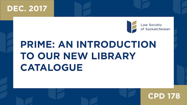 CPD 178 - Primo: An Introduction to Our New Library Catalogue