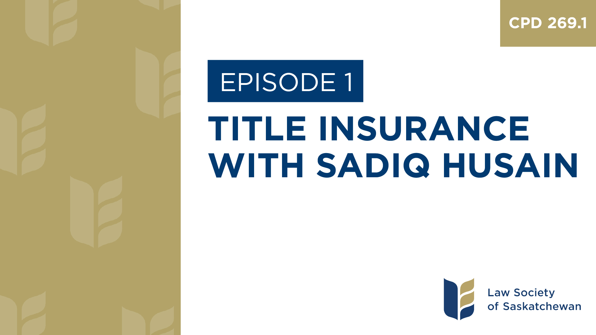 [E1] Title Insurance, Sadiq Husain (CPD 269.1, Financing a File Series)