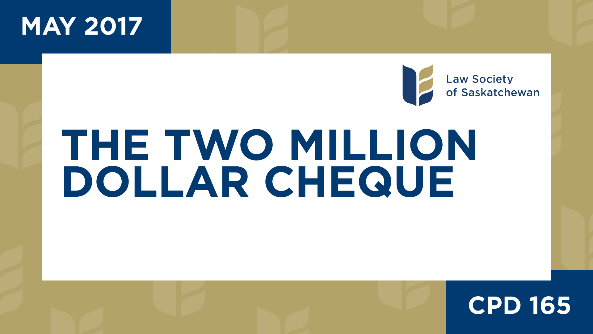 CPD 165 - The Two Million Dollar Cheque-Capacity