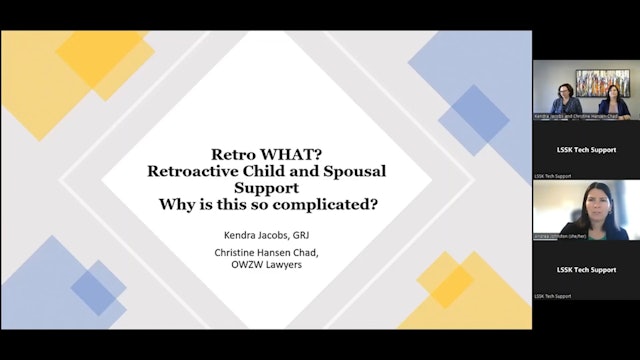 CPD 328.3 - Retroactive Child and Spousal Support