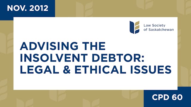 CPD 60 - Advising the Insolvent Debto...