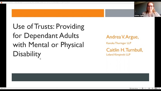 CPD 300  - Use of Trusts (Session 3, Wills & Estates)
