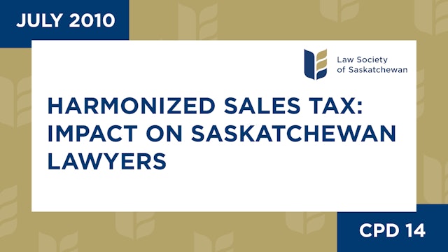 CPD 14 - Harmonized Sales Tax