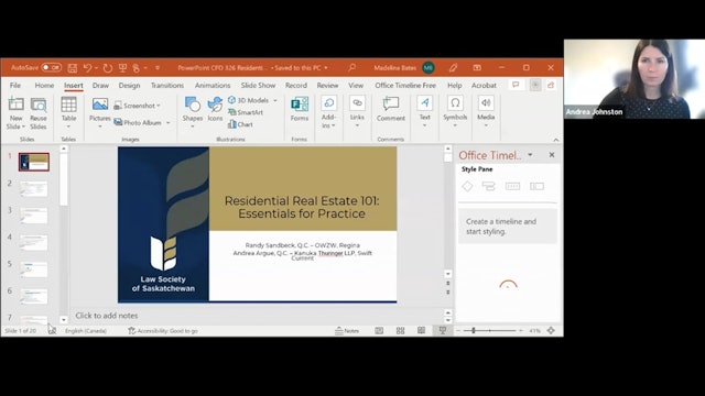 CPD 326 - Residential Real Estate101: Essentials for Practice