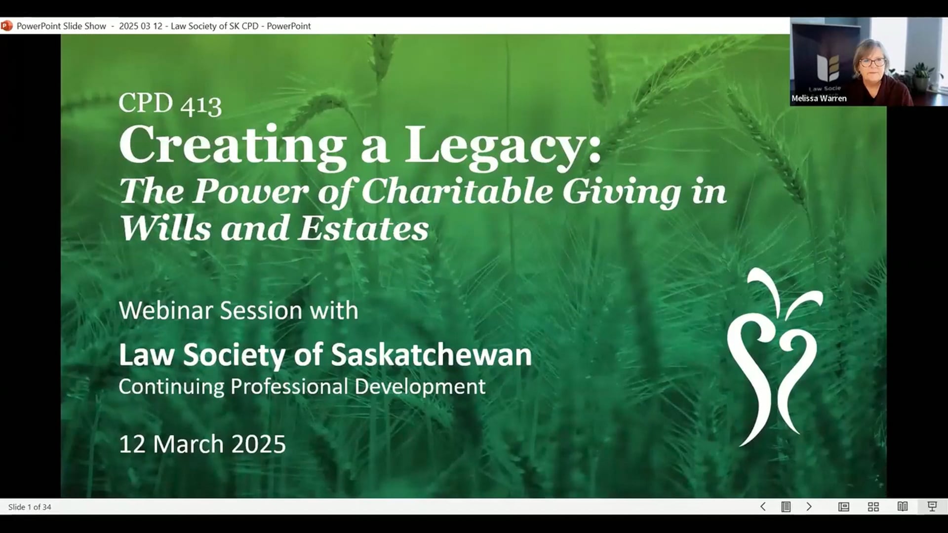 CPD 413 - Creating a Legacy: The Power of Charitable Giving in Wills and Estates