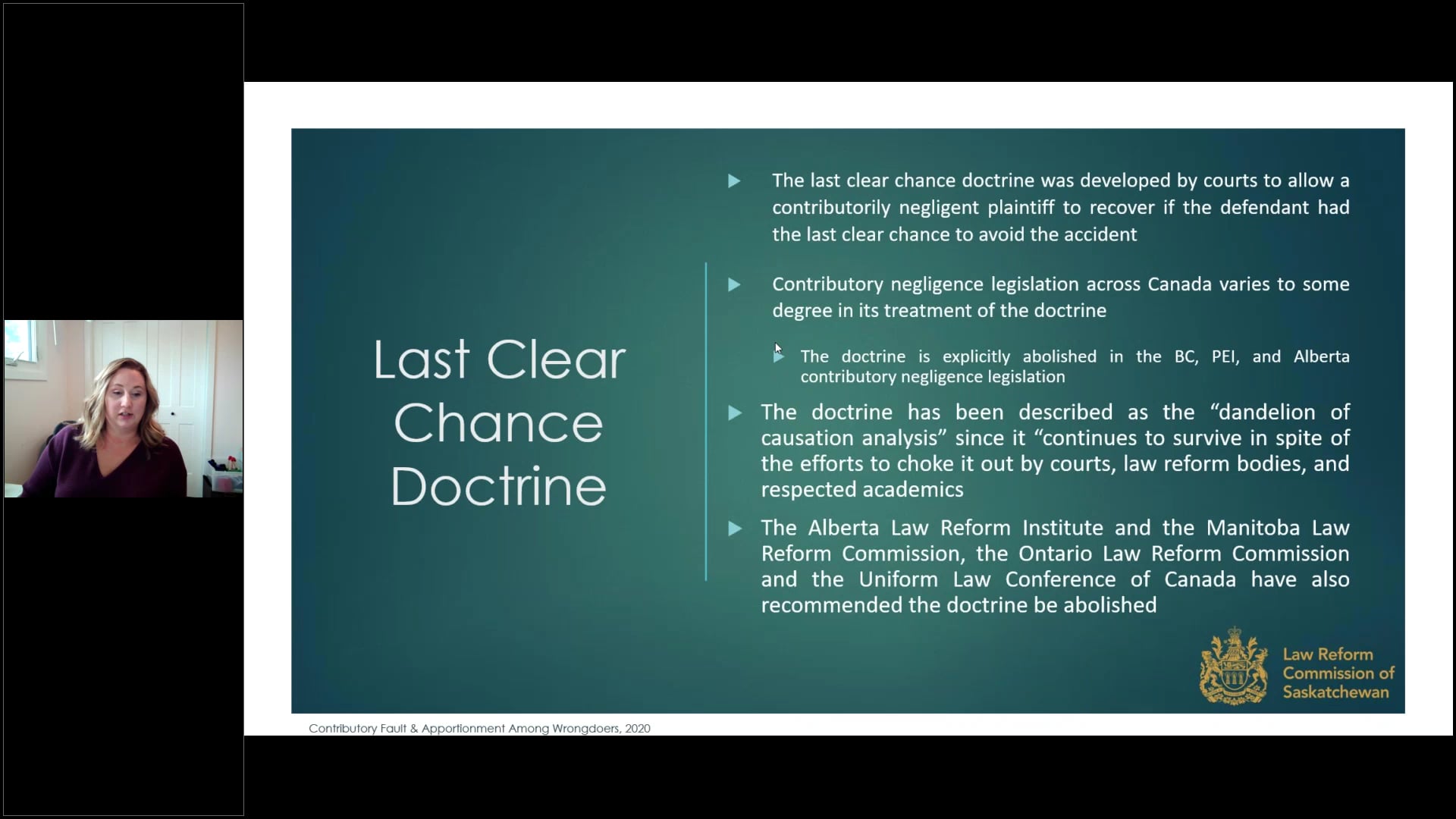 CPD 289 - Law Reform Commission Reform of The Contributory Negligence Act