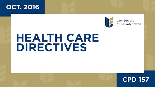 CPD 157 - Health Care Directives