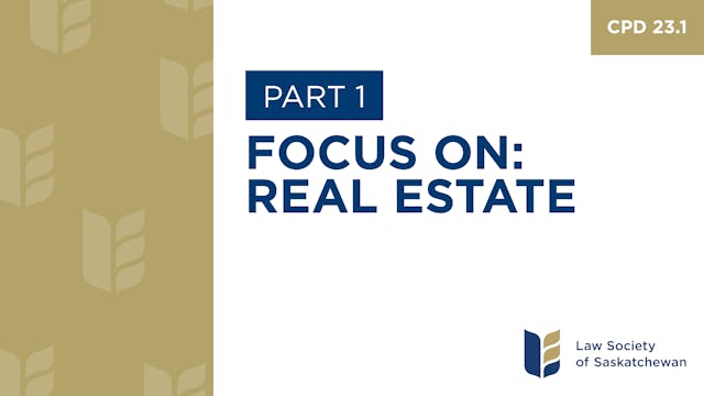 CPD 23 - Focus on Real Estate (Part 1)