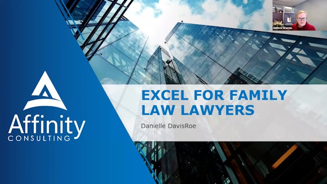 CPD 349 - Excel for Family Lawyers