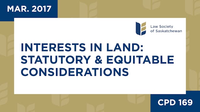 CPD 169 - Interests in Land-Statutory...
