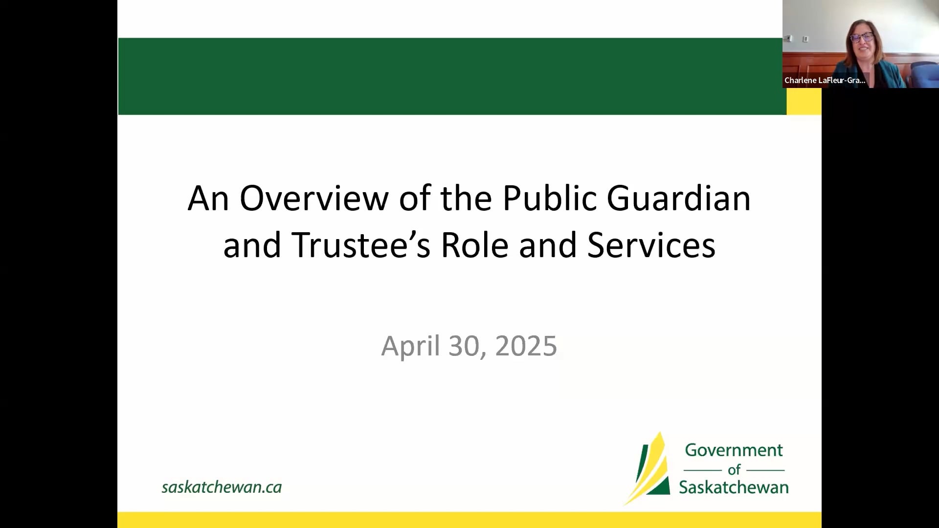 CPD 419 - An Overview of the Office of the Public Guardian and Trustees’ 