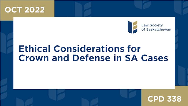 CPD 338 - Ethical Considerations for ...