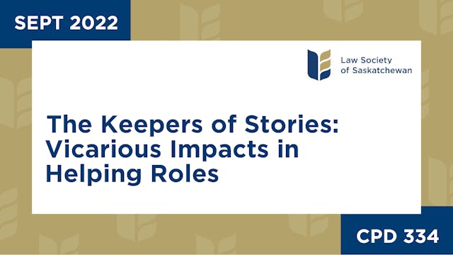 CPD 334 - The Keepers of Stories: Vic...