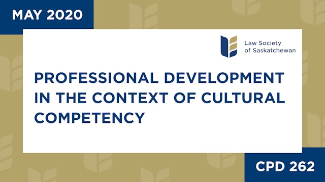 CPD 262 - CPD in the Context of Cultural Competency