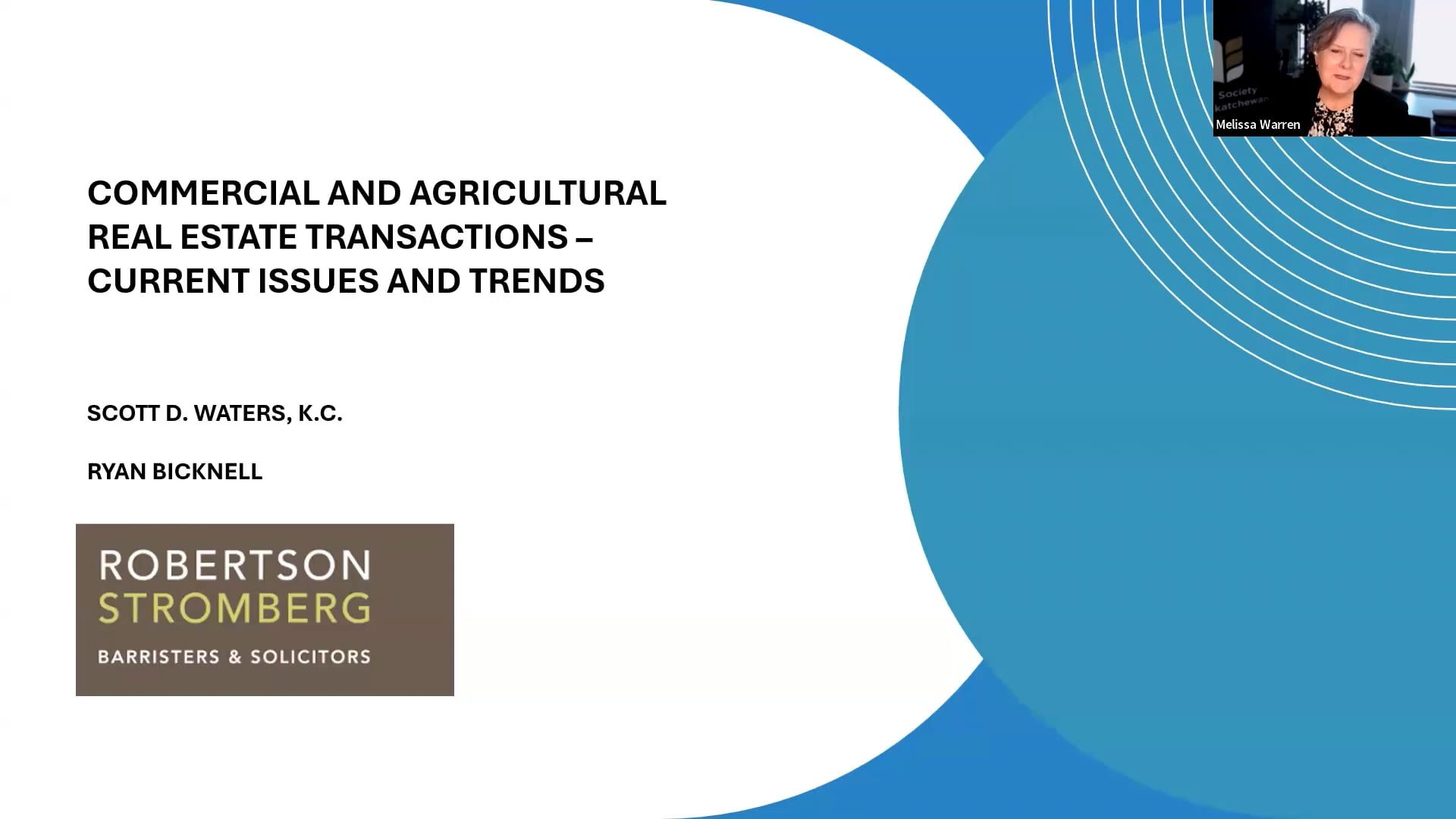 CPD 417 - Commercial and Agricultural Real Estate Transactions: Issues & Trends