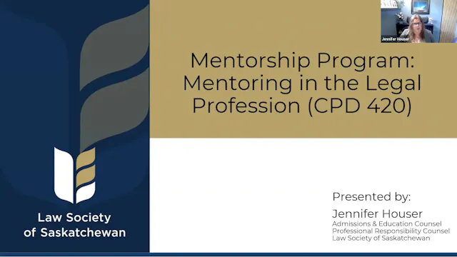 CPD 420 - Law Society Mentorship Prog...