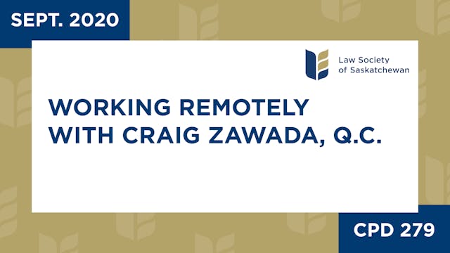 CPD 279 - Working Remotely with Craig...