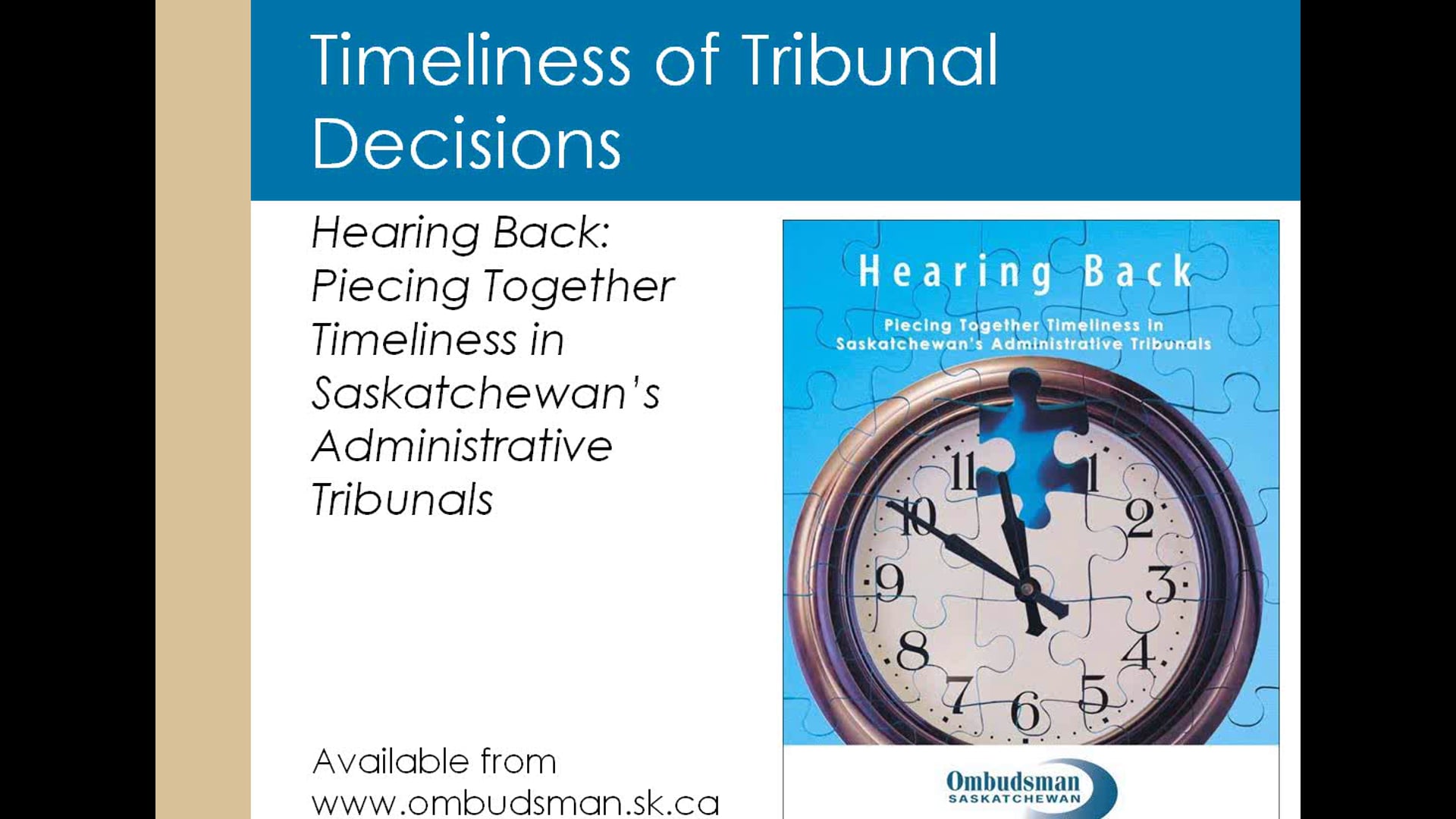 CPD 90 - Ombudsman and Best Practices for Admin Tribunals (March 26, 2014)