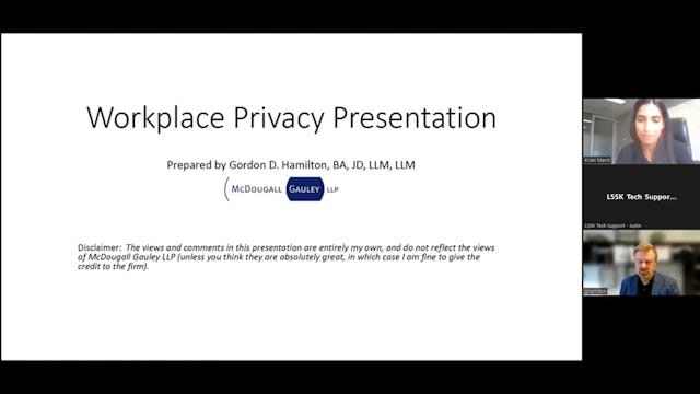 CPD 330.5 - Workplace Privacy Issues