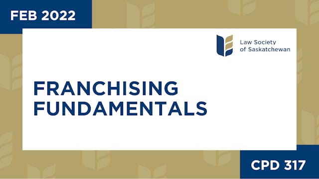 CPD 317 - Franchising Fundamentals