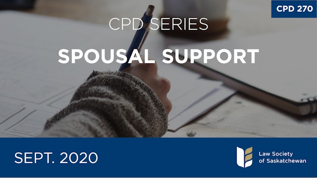 CPD 270 - Spousal Support Series