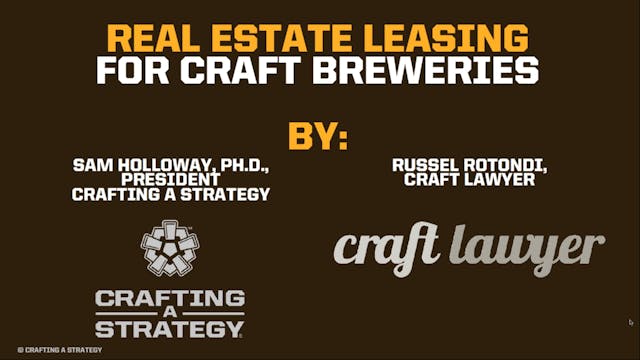 Real Estate Leasing for Craft Breweries