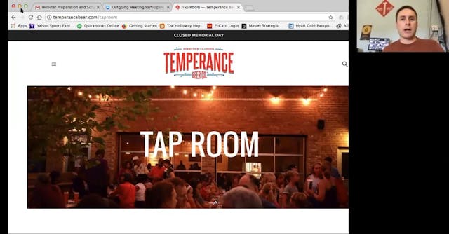Webinar - Expansion: Non-Brewing Revenue Spaces w/ Temperance Beer Co.