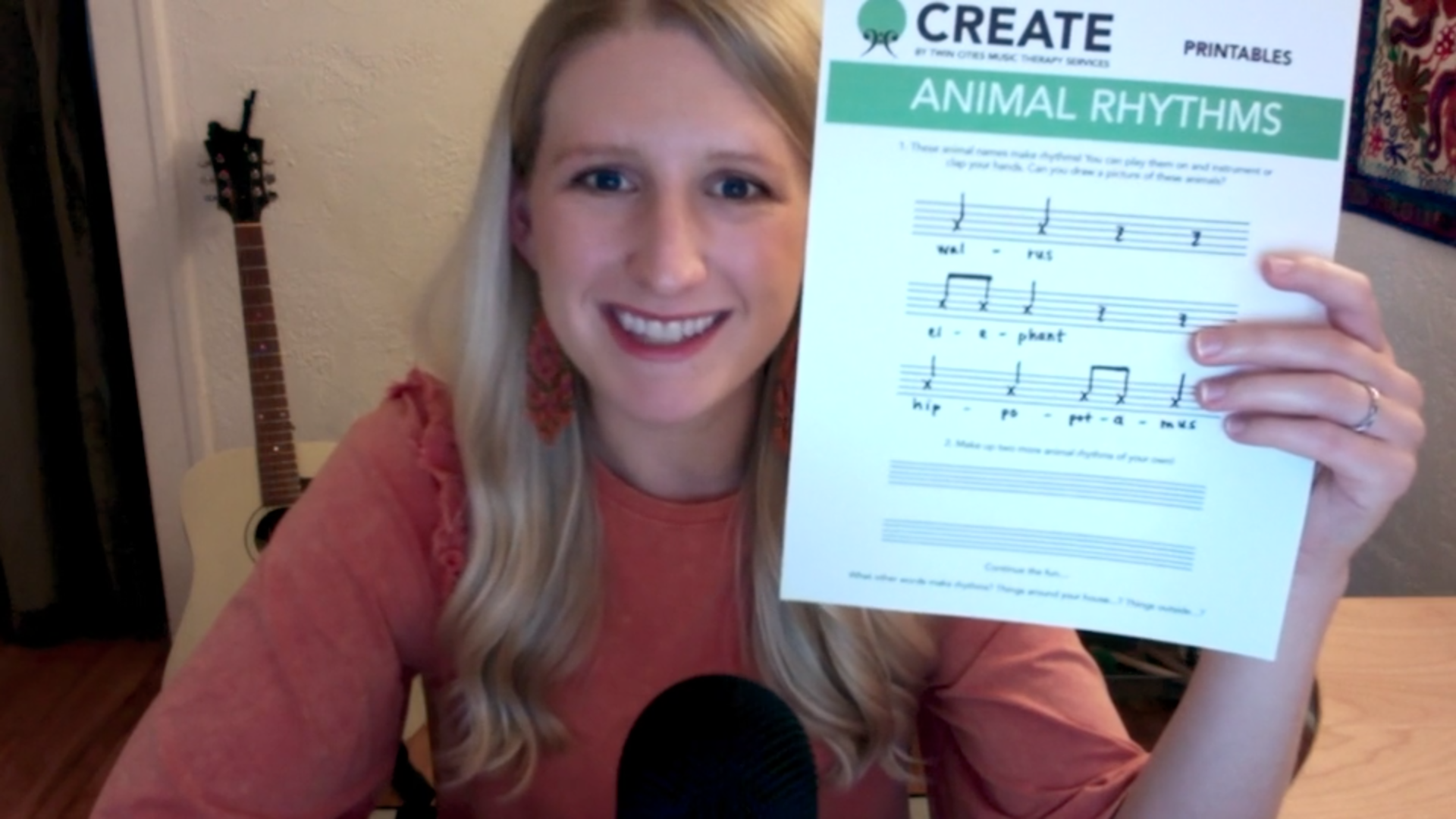 Animal Rhythms Instructions