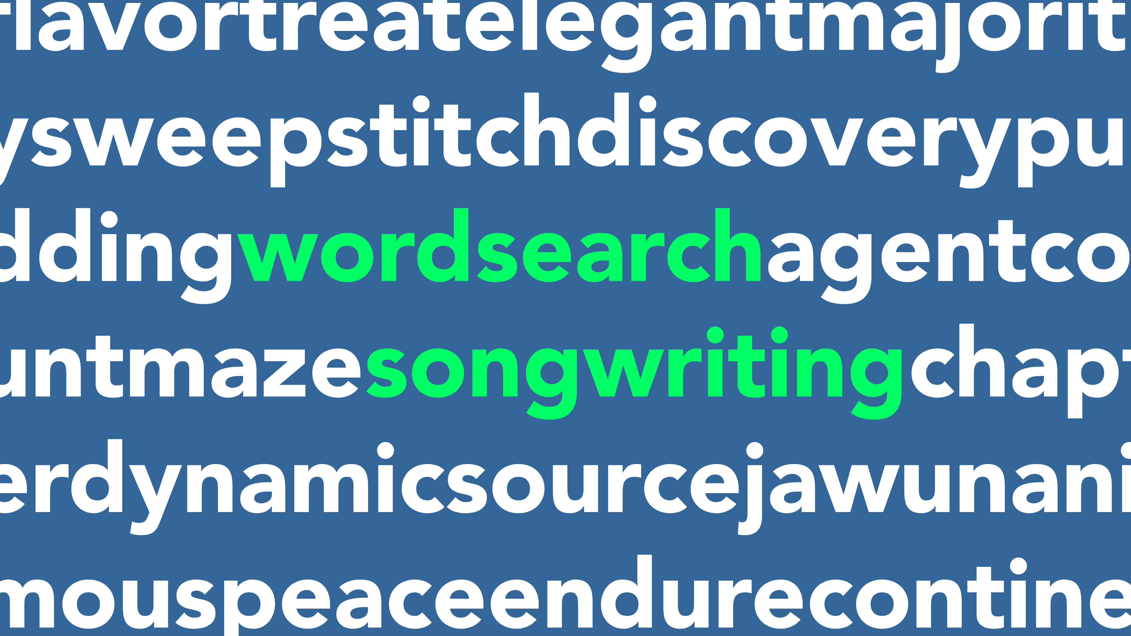 Word Search Songwriting