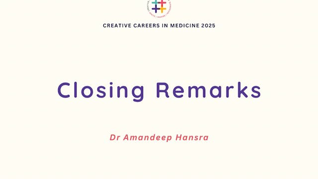 Closing Remarks - Dr Amandeep Hansra