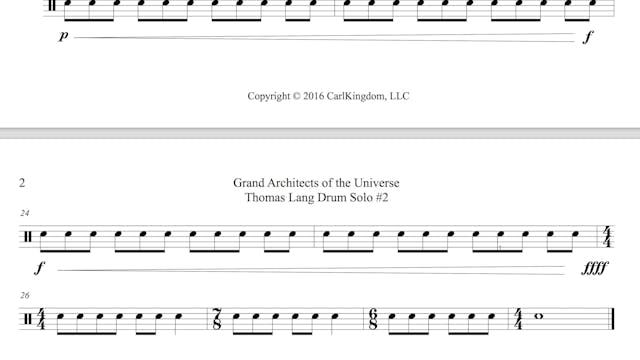 Preparing Drum Charts For Thomas Lang...